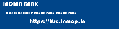 INDIAN BANK  ASSAM KAMRUP KHANAPARA KHANAPARA  ifsc code